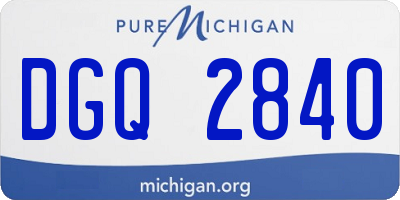 MI license plate DGQ2840