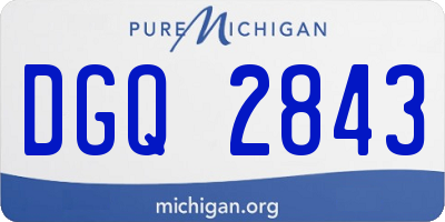 MI license plate DGQ2843