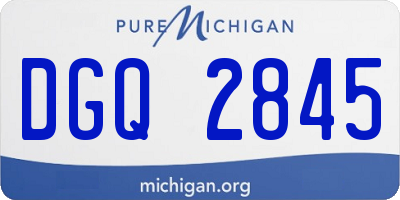 MI license plate DGQ2845