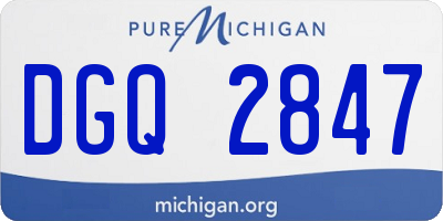 MI license plate DGQ2847