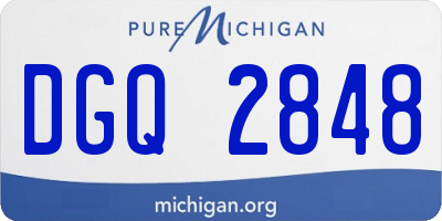 MI license plate DGQ2848