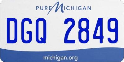 MI license plate DGQ2849