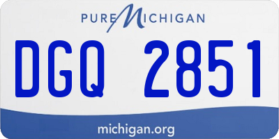 MI license plate DGQ2851