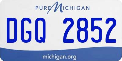 MI license plate DGQ2852