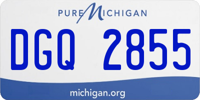 MI license plate DGQ2855
