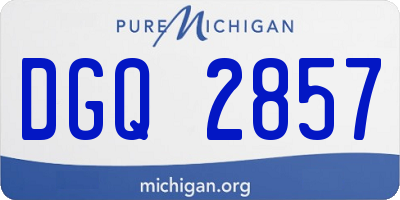 MI license plate DGQ2857