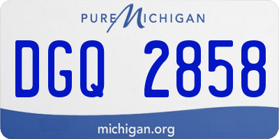 MI license plate DGQ2858