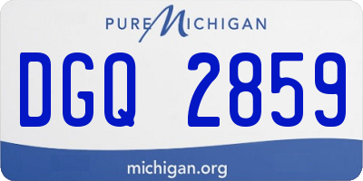 MI license plate DGQ2859