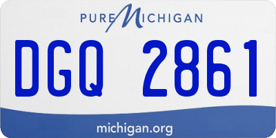 MI license plate DGQ2861