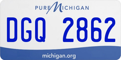 MI license plate DGQ2862