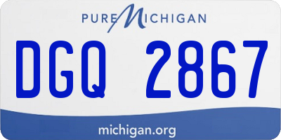 MI license plate DGQ2867