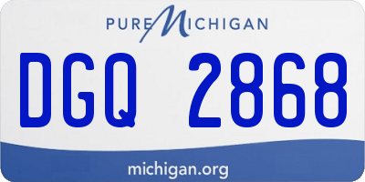 MI license plate DGQ2868