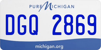 MI license plate DGQ2869
