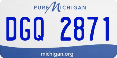 MI license plate DGQ2871