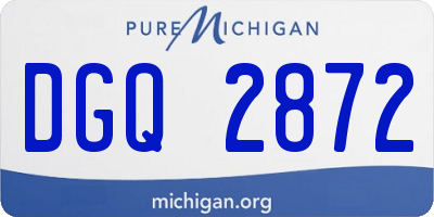 MI license plate DGQ2872