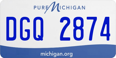 MI license plate DGQ2874