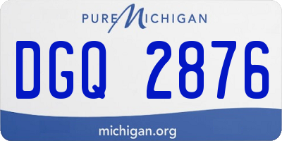 MI license plate DGQ2876