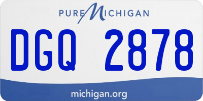 MI license plate DGQ2878