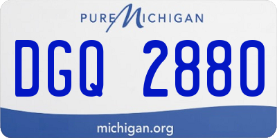 MI license plate DGQ2880