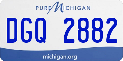 MI license plate DGQ2882