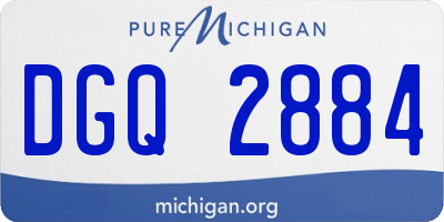 MI license plate DGQ2884