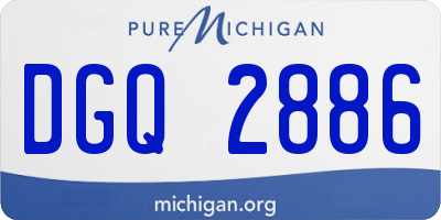 MI license plate DGQ2886