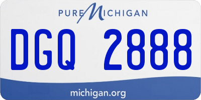 MI license plate DGQ2888