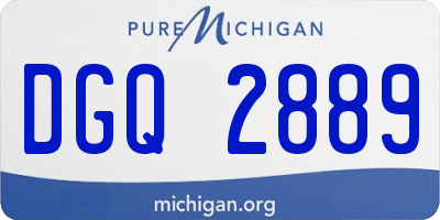 MI license plate DGQ2889