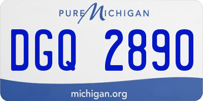 MI license plate DGQ2890