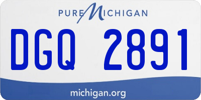 MI license plate DGQ2891
