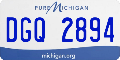 MI license plate DGQ2894