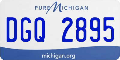 MI license plate DGQ2895