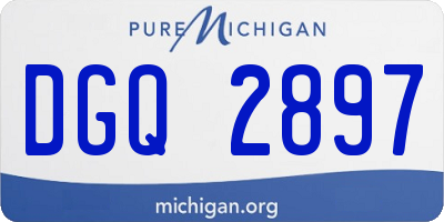 MI license plate DGQ2897