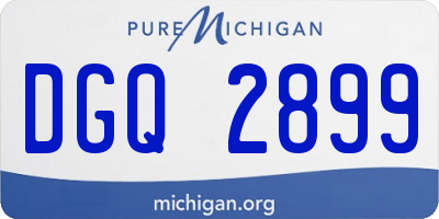 MI license plate DGQ2899