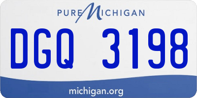 MI license plate DGQ3198