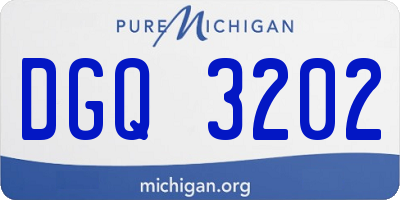 MI license plate DGQ3202