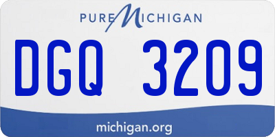 MI license plate DGQ3209