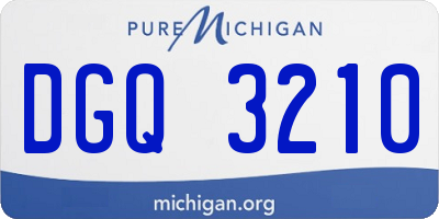 MI license plate DGQ3210