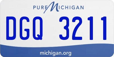 MI license plate DGQ3211