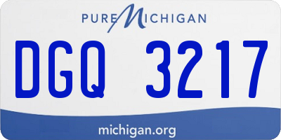 MI license plate DGQ3217
