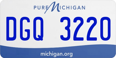 MI license plate DGQ3220