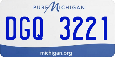 MI license plate DGQ3221