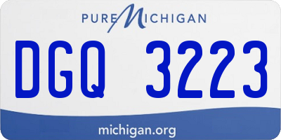MI license plate DGQ3223