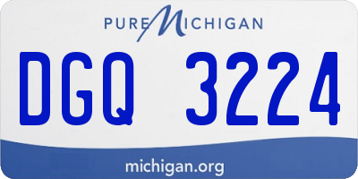 MI license plate DGQ3224