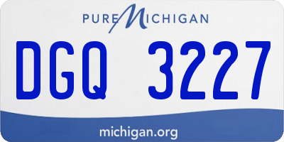 MI license plate DGQ3227