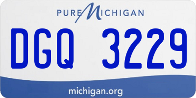 MI license plate DGQ3229