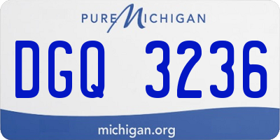 MI license plate DGQ3236