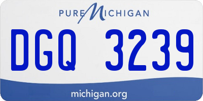 MI license plate DGQ3239