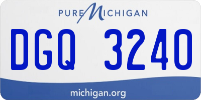 MI license plate DGQ3240