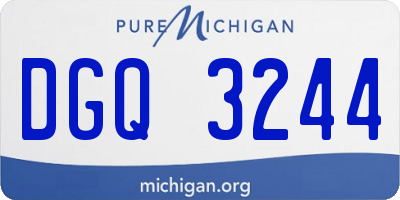 MI license plate DGQ3244